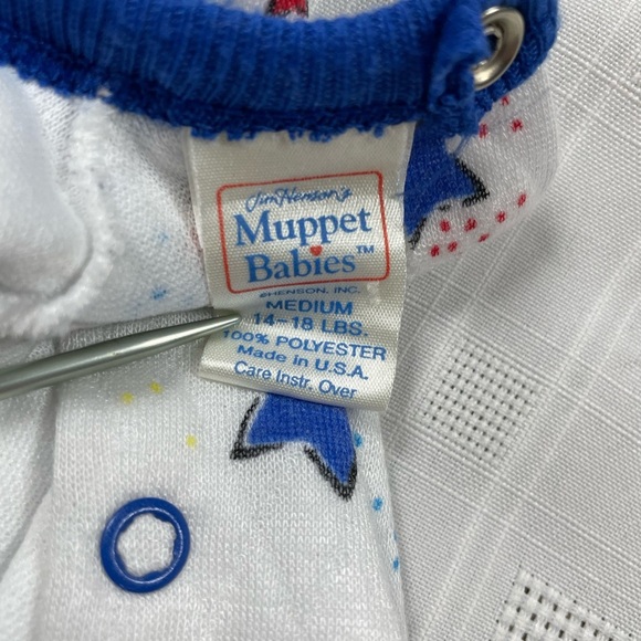 Vintage Muppet Babies Kermit Sleeper – Medium (14–18 lbs) – Made in USA - Picture 8 of 9